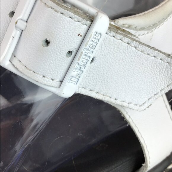 Doc Martens Blaire White Leather Platform Ankle Strap Sandals EU 38 - Picture 10 of 15